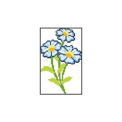 Набор для вышивания Гелиос № 46 «Голубые цветы» 18*20 см в интернет-магазине Швейпрофи.рф