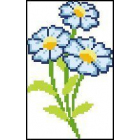 Набор для вышивания Гелиос № 46 «Голубые цветы» 18*20 см