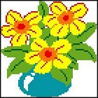 Набор для вышивания Гелиос № 03 «Цветы в вазе» 18,5*20 см