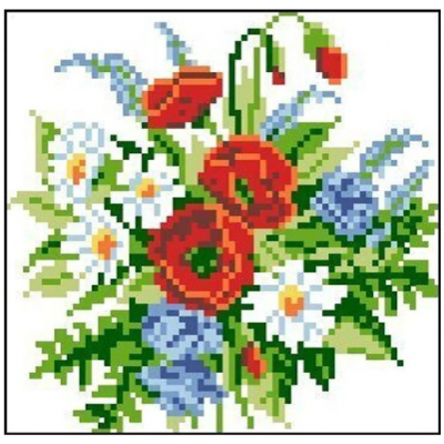 Набор для вышивания Гелиос № 86 «Бабочка и цветы» 18*20 см в интернет-магазине Швейпрофи.рф