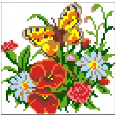 Набор для вышивания Гелиос № 84 «Цветы» 18*20 см в интернет-магазине Швейпрофи.рф