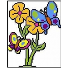 Набор для вышивания Гелиос № 67 «Цветочек с бабочками» 18*20 см