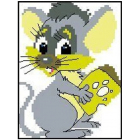 Набор для вышивания Гелиос № 92 «Мышь с сыром» 18*20 см