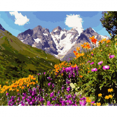 Картина по номерам Molly KK0736  «Альпийские луга Дагестана» 40*50 см в интернет-магазине Швейпрофи.рф
