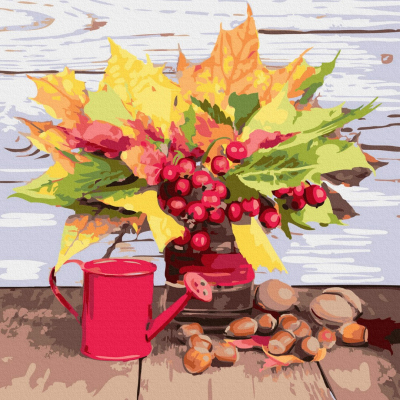 Картина по номерам Molly KH1084 «Осенний букет» 30*30 см в интернет-магазине Швейпрофи.рф