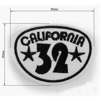 Термоаппликация LA159 «California 32» 6*8 см в интернет-магазине Швейпрофи.рф