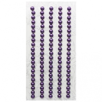 Полубусы клеевые  5 мм жемчуг 7704131 (уп. 84 шт.) 48z фиолетовый в интернет-магазине Швейпрофи.рф