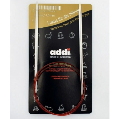 Спицы круговые Addi  80 см с удлиненным кончиком 4,5 мм в интернет-магазине Швейпрофи.рф