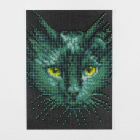 Алмазная мозаика 3690742 «Черный кот» 15*21 см в интернет-магазине Швейпрофи.рф