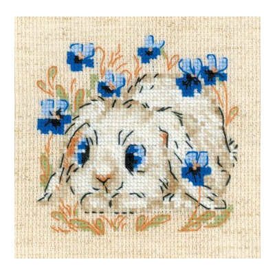 Набор для вышивания Риолис №1877 «Маленький зайка» 13*13 см в интернет-магазине Швейпрофи.рф