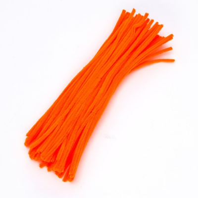 Синель-проволока 7875798 30 см*6 мм (уп. 50 шт.) оранжевый неон в интернет-магазине Швейпрофи.рф