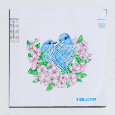 Алмазная мозаика Школа талантов 7422054 «Птички на цветах» 20*20 см с пяльцами в интернет-магазине Швейпрофи.рф