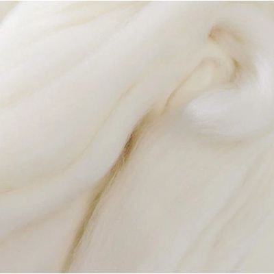 Шерсть для валяния тонкая мериносовая 100% (уп. 100 г) 0001 белый в интернет-магазине Швейпрофи.рф