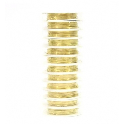 Проволока для бисера медная 0,4 мм (уп. 10 м) золото 7709618 в интернет-магазине Швейпрофи.рф