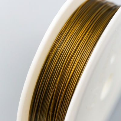 Проволока с нейлоновым покрытием 0,45 мм (уп. 10 м) золото 675292 в интернет-магазине Швейпрофи.рф