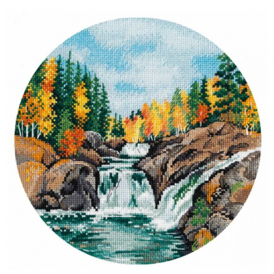 Набор для вышивания Овен №1484 «Карелия. Водопад Кивач» 20*20 см в интернет-магазине Швейпрофи.рф