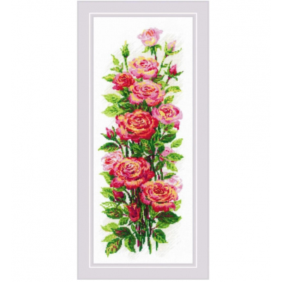 Набор для вышивания Риолис №2057 «Июльские розы» 20*50 см в интернет-магазине Швейпрофи.рф