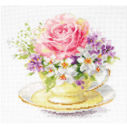 Набор для вышивания Алиса 2-56 «Лёгкие краски утра. Чашечка с розой» 15*16 см в интернет-магазине Швейпрофи.рф