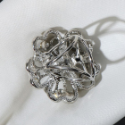 Украшение 7114068 для платков и шарфов «Цветок» серый/серебро в интернет-магазине Швейпрофи.рф