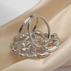 Украшение 7709470 для платков и шарфов «Спираль»  белый/серебро в интернет-магазине Швейпрофи.рф