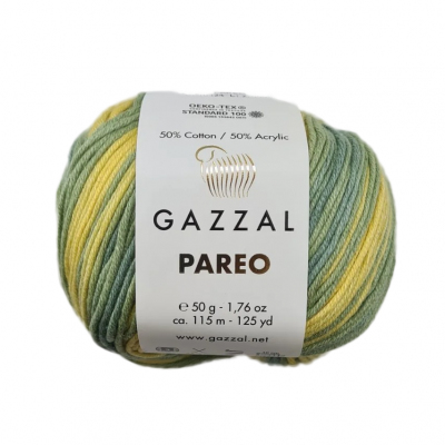 Пряжа Парео (Pareo Gazzal ), 50 г / 115 м  10424 желтый/зеленый в интернет-магазине Швейпрофи.рф