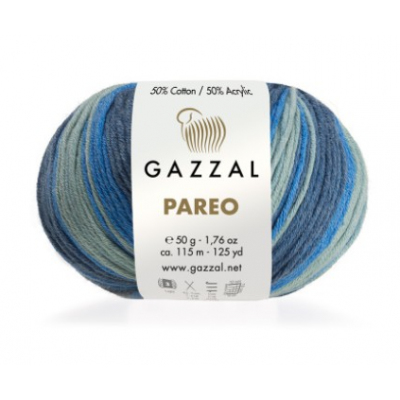 Пряжа Парео (Pareo Gazzal ), 50 г / 115 м  10430 голубой/синий в интернет-магазине Швейпрофи.рф