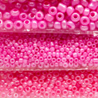 Бисер стекло 6/0, 8/0, 12/0 «От розового до фиолетового» (уп. 8 цв. по 10 г) 6074982 в интернет-магазине Швейпрофи.рф