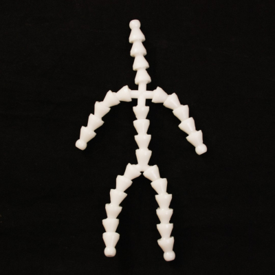 Скелет 19 см для игрушки руки 5 звеньев (6 см), ноги 6 звеньев (7 см) в интернет-магазине Швейпрофи.рф