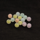 Бусины пластм. 8 мм  с цветным центром (уп. 10 г) микс матовый