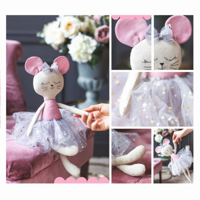 Набор текстильная игрушка АртУзор «Мягкая игрушка мышка Жанин» 3640009 37 см в интернет-магазине Швейпрофи.рф