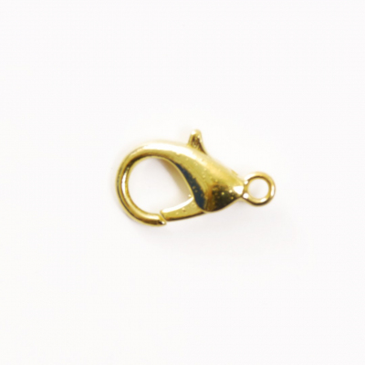 Застежка для бус карабин 14 мм + кольцо Р золото в интернет-магазине Швейпрофи.рф