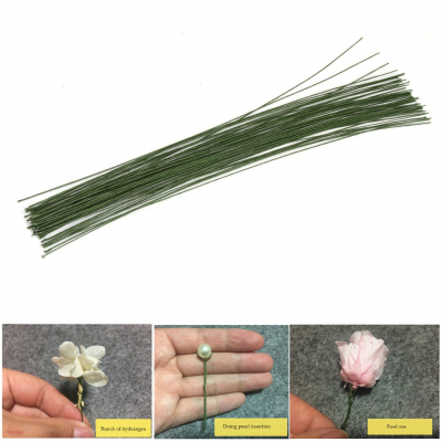 Проволока флорист. 60 см Астра  0,60 мм (уп. 100 шт.) зеленый в интернет-магазине Швейпрофи.рф