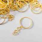 Основа для брелка (кольцо с цепочкой) 1,8 см золотой 4438106 в интернет-магазине Швейпрофи.рф