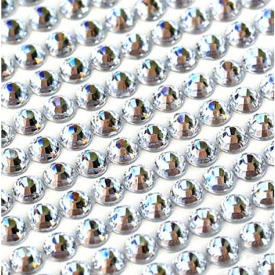 Стразы клеевые на листе 4 мм  (уп. 504 шт.) серебро в интернет-магазине Швейпрофи.рф