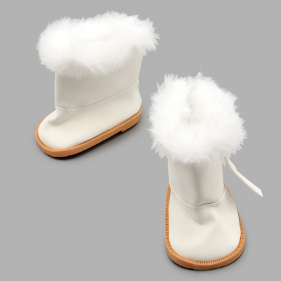 Обувь для игрушек (Сапожки) SH-0021 7,5 см на меху белый 7736737 в интернет-магазине Швейпрофи.рф