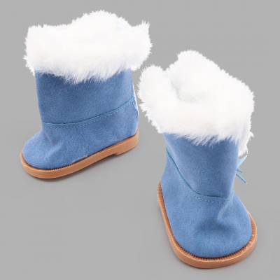 Обувь для игрушек (Сапожки) SH-0021 7,5 см на меху голубой 7736737 в интернет-магазине Швейпрофи.рф