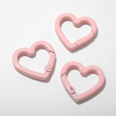 Карабин сумочный «Сердце» 25 мм (уп. 3 шт.) 9747054 розовый в интернет-магазине Швейпрофи.рф