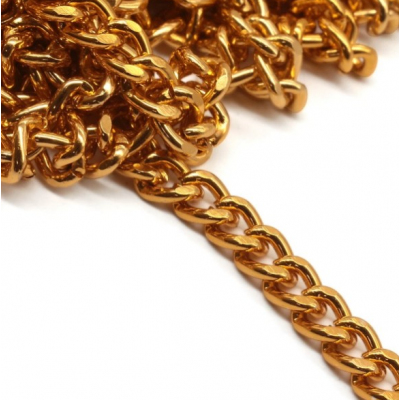 Цепочка K19313 алюмин. 3,5*4,7 мм (уп. 10 м) 7732510 золото в интернет-магазине Швейпрофи.рф