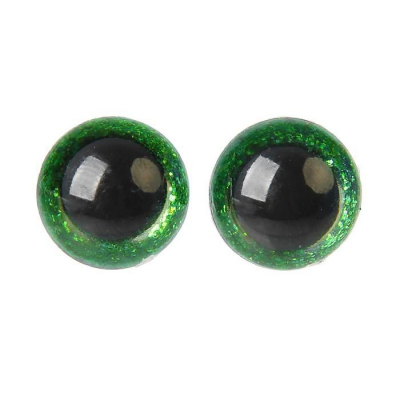 Глаза винтовые 16 мм С искристые зелёный в интернет-магазине Швейпрофи.рф