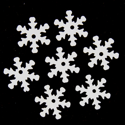 Пайетки «фигурки» Астра снежинки 7 мм (уп. 10 г) L010 белый 7732941 в интернет-магазине Швейпрофи.рф