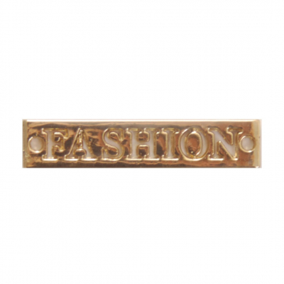 Нашивка ГХН14004  метал. «Fashion» 1*3 см золото в интернет-магазине Швейпрофи.рф