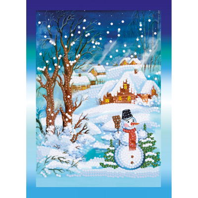 Алмазная мозаика Фрея ALVS-042 «Снежный вечер» 14*19.5 см в интернет-магазине Швейпрофи.рф