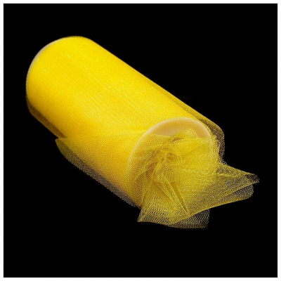 Фатин TBY.С в шпульках шир. 150 мм  (уп. 22,86 м) блестящий 09 жёлтый в интернет-магазине Швейпрофи.рф