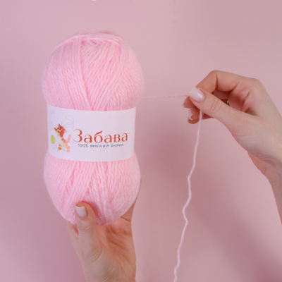Пряжа Забава  Alpira, 100 г / 250 м, фламинго в интернет-магазине Швейпрофи.рф