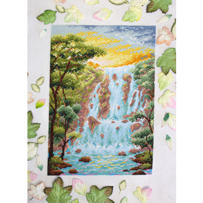 Набор для вышивания М.П.Студия НВ-814 «Крутой водопад» 17*26 см в интернет-магазине Швейпрофи.рф