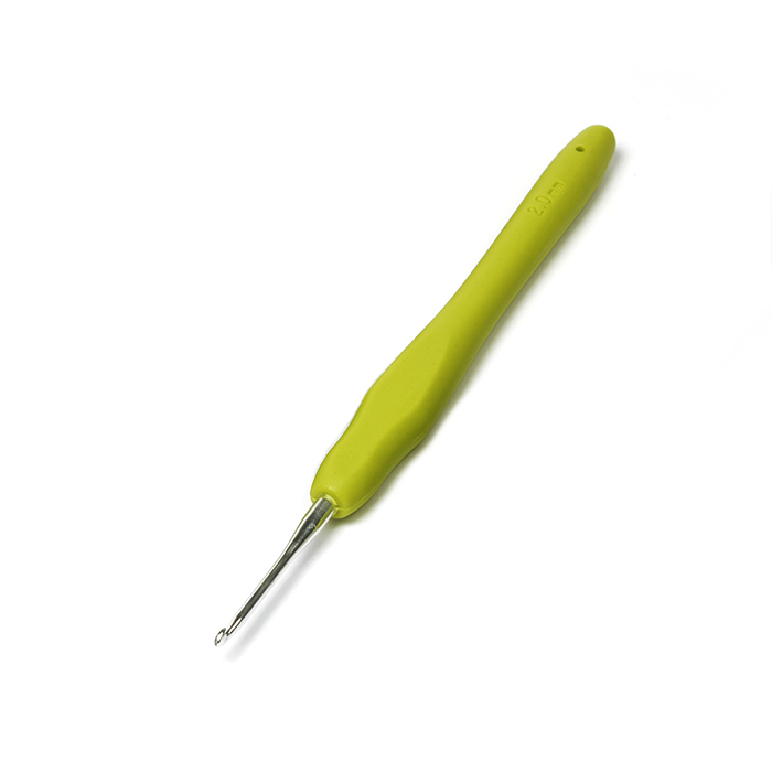 Крючок вязальный TB.REZ с прорезин. ручкой  2 мм