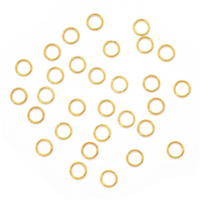 Кольцо для бус Астра ОТН1510 соединительное 0,8*7 мм 7715787 золото в интернет-магазине Швейпрофи.рф