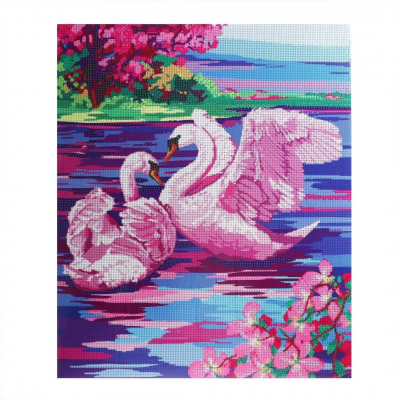 Алмазная мозаика Школа талантов 6385006 «Лебеди» полная выкладка 50*60 см на подрамнике в интернет-магазине Швейпрофи.рф