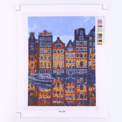 Алмазная мозаика СЛ 9662315 «Тихий Амстердам» 30*40 частичная выкладка в интернет-магазине Швейпрофи.рф