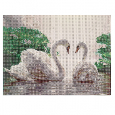 Алмазная мозаика Школа талантов 7368150 «Лебеди на озере» полная выкладка 30*40 см на подрамнике в интернет-магазине Швейпрофи.рф
